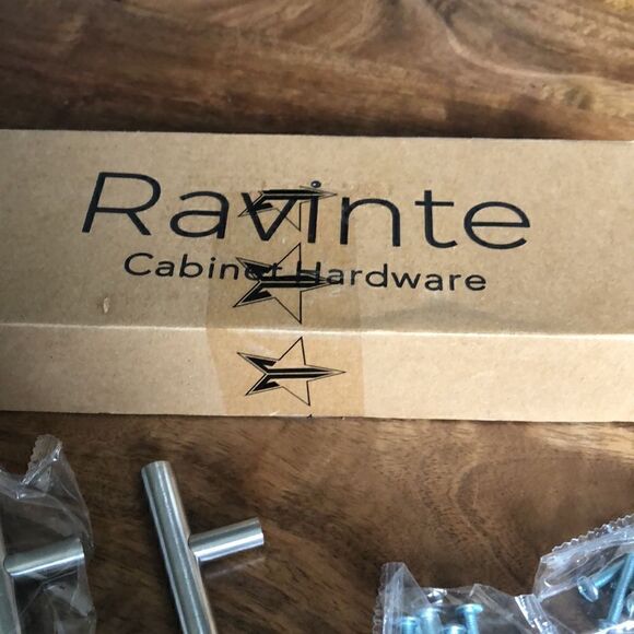 Ravinte Round Cabinet Handles 5 Pack 6-3/10 inch spacing w/screws NWOT - Picture 3 of 5